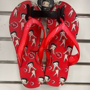 Betty Boop red sandals size six